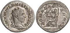 Antike Münzen RÖMISCHE MÜNZEN. RÖMISCHE KAISERZEIT. Philippus I. Arabs, 244 - 249. Antoninian. Rev. Thronende Roma. RIC 44b 3,72 g ss - vz