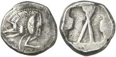 GRIECHISCHE MÜNZEN LYKIEN Prädynastisch Stater, 520-480 v. Chr. Eberprotome n. links / Typisch gegliedertes Incusum. SNG v. Aul. 4049; SNG Cop. 4 + Supplement 370 9,54 g ss