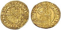 Ausländische Münzen EUROPA FRANKREICH: Bedeutende Sammlung französicher Feudalmünzen LOTHRINGEN, Herzogtum René II., 1473-1508. Florin d'or o. J., Nancy. Friedb. 139, Flon 564/26-27 var., DS 12/6 var.
