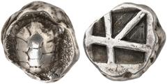 Antike Münzen GRIECHISCHE MÜNZEN. AIGINA. Stater, 445-431 v. Chr. Landschildkröte / Unterteiltes Quadratum incusum. BMC 11,137,149 12,48 g