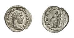 RÖMISCHE MÜNZEN PHILIPPUS I. ARABS (244 - 249) PHILIPPUS I. ARABS (244 - 249) Antoninian, 245 - 246, Rom. 4.82 g. IMP M IVL PHILIPPVS AVG. Büste mit Strahlenkrone, Paludament und Panzer rechts. Rs: AN