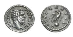 RÖMISCHE MÜNZEN (ROMAN COINS) PERTINAX (193) PERTINAX (193) Divus Pertinax Denar, 193, Rom. 2.89 g. DIVVS PERT - PIVS PATER. Kopf des Divus Pertinax rechts. Rs: CONSECRATIO. Adler mit zurückgewandtem 
