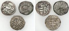 Medieval coins POLSKA / POLAND / POLEN / SCHLESIEN Ludwik I Andegaweński (1370-1382),Denar, Cracow i Władysław Jagiełło (1386-1434). Denar, Wschowa - RARE W zestawie rzadki denar wschowski Władysława 