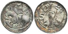 Medieval coins 607 Bolesław II Śmiały (1058-1080). Denar książęcy, Kraków / Cracow AW: AW: Głowa w lewo RW: Książę na koniu bez tarczy RW: AW: Głowa w lewo RW: Książę na koniu bez tarczy Denar książęc