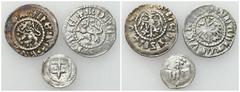 Medieval Coins - Poland POLSKA / POLAND / POLEN / POLOGNE / POLSKO Władysław Jagiełło. Kwartnik, Denar (denarius) bez daty, group of 3 pieces W zestawie 2x kwartnik oraz denar bez daty. Przyzwoicie za