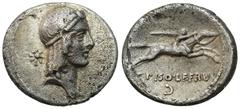 Ancient Coins - Roman Republic RÖMISCHEN REPUBLIK / GRIECHISCHE MÜNZEN / BYZANZ / ANTIK / ANCIENT / ROME / GREECE Roman Republic, Denar, L. Calpurnius Piso Frugi, 67 BC, Rome Patyna, obiegowy egzempla