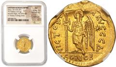 Collection of Ancient coins RÖMISCHEN REPUBLIK / GRIECHISCHE MÜNZEN / BYZANZ / ANTIK / ANCIENT / ROME / GREECE Roman Empire. Zenon (474-491). Solidus, Constantinople NGC AU 4/5 4/5 Aw.: Popiersie cesa