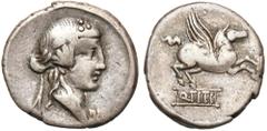 Ancient coins: Roman Republic (Rome) RÖMISCHEN REPUBLIK / GRIECHISCHE MÜNZEN / BYZANZ / ANTIK / ANCIENT / ROME / GREECE / RÖMISCHEN KAISERZEIT / CELTISHE / BIBLISHE Roman Republic, Denar, Q. Titius 90