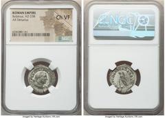 Ancients Roman Imperial Balbinus (April-July AD 238). AR denarius (21mm, 11h). NGC Choice VF. Rome. IMP C D CAEL BALBINVS AVG, laureate, draped, and cuirassed bust of Balbinus right, seen from front /
