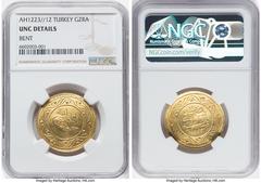 Islamic Dynasties Ottoman Empire Ottoman Empire. Mahmud II gold 2 Rumi Altin AH 1223 Year 12 (1819/1820) UNC Details (Bent) NGC, Constantinople mint, KM614. HID05401242017 © 2022 Heritage Auctions | A