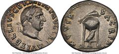 Ancients Roman Imperial Vitellius (late April-20 December AD 69). AR denarius (18mm, 3.31 gm, 6h). NGC Choice VF 5/5 - 3/5, marks. Rome. A VITELLIVS GERMAN IMP TR P, laureate head of Vitellius right /