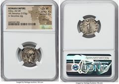 Ancients Roman Imperial Otho (January-April AD 69). AR denarius (20mm, 3.53 gm, 6h). NGC Choice VF 4/5 - 3/5, brushed. Rome. IMP OTHO CAESAR AVG TR P, bare, bewigged head of Otho right / SECVRI-TAS P 