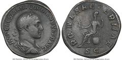 Ancients Roman Imperial Gordian II Africanus (March-April AD 238). AE sestertius (31mm, 21.17 gm, 12h). NGC VF 5/5 - 3/5, light scratches. Rome. IMP CAES M ANT GORDIANVS AFR AVG, laureate, draped, and