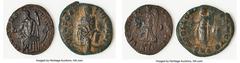 Ancients Ancient Lots ANCIENT LOTS. Roman Imperial. Time of Maximinus II (AD 308-313). Lot of two (2) AE quarter nummi. VG. Includes: Two AE quarter nummi, various types. Total of two (2) coins in lot