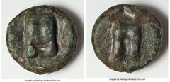 Ancients Roman Republic Anonymous. Ca. 269-266 BC. AE aes grave unica (26mm, 22.54 gm). VF. Astragalus / Astragalus. Crawford 21/6. Sydenham Aes Grave 67. Thurlow & Vecchi 21. HN Italy 293. From the S
