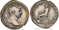 Ancients Roman Imperial Trajan (AD 98-117). AR denarius (19mm, 2.97 gm, 8h). NGC Choice Fine 5/5 - 3/5. Rome, AD 112-114 AD. IMP TRAIANVS AVG GER DAC P M TR P COS VI P P, laureate bust of Trajan right