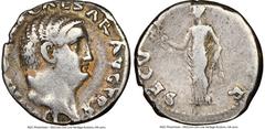 Ancients Roman Imperial Otho (January-April AD 69). AR denarius (17mm, 3.38 gm, 6h). NGC VF 3/5 - 4/5. Rome. IMP OTHO CAESAR AVG TR P, bare, bewigged head of Otho right / SECVRI-TAS P R, Securitas, dr