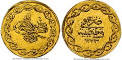 Islamic Dynasties Ottoman Empire Ottoman Empire. Mahmud II gold 1/4 Cedid Mahmudiye AH 1223 Year 30 (1836/1837) AU58 NGC, Constantinople mint, KM643. HID05401242017 © 2023 Heritage Auctions | All Righ