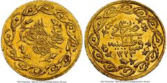 Islamic Dynasties Ottoman Empire Ottoman Empire. Mahmud II gold Cedid Mahmudiye AH 1223 Year 30 (1836/1837) MS62 NGC, Constantinople mint, KM644. HID05401242017 © 2023 Heritage Auctions | All Rights R