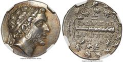 Ancients Greek MACEDONIAN KINGDOM. Philip V (221-179 BC). AR didrachm (24mm, 8.30 gm, 11h). NGC XF 5/5 - 4/5. Pella or Amphipolis, Zoilos as magistrate, ca. 184-179 BC. Diademed head of Philip V right