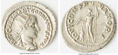 Ancients Roman Imperial Gordian III, as Augustus (AD 238-244). AR antoninianus (23mm, 3.75 gm, 6h). AU. Rome, 1st issue, AD 238-239. IMP CAES M ANT GORDIANVS AVG, radiate, draped, and cuirassed bust o