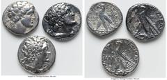 Ancients Ancient Lots ANCIENT LOTS. Greek. Ptolemaic Kingdom. Lot of three (3) AR tetradrachms. VF, polished. Includes: Three AR tetradrachms, different rulers and various types. Total of three (3) co