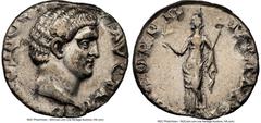 Ancients Roman Imperial Otho (January-April AD 69). AR denarius (17mm, 2.85 gm, 6h). NGC XF 4/5 - 2/5, brushed, flan flaws, edge chips. Rome. IMP M OTHO CAESAR AVG TR P, bare, bewigged head of Otho ri