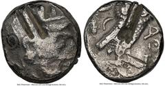 Ancients Ancient Lots ANCIENT LOTS. Greek. Attica. Athens. Ca. 393-294 BC. Lot of two (2) AR tetradrachms. NGC Fine-VF, test cuts, test punches. Includes: Two AR tetradrachms, late mass coinage issue,