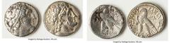Ancients Ancient Lots ANCIENT LOTS. Greek. Ptolemaic Kingdom. Lot of two (2) AR tetradrachms. Fine-VF, polished. Includes: Two AR tetradrachms, different rulers and types. Total of two (2) coins in lo