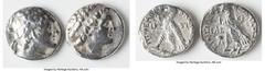 Ancients Ancient Lots ANCIENT LOTS. Greek. Ptolemaic Egypt. Ptolemy VIII Euergetes II (Physcon) (170-116 BC). Lot of two (2) AR tetradrachms. Fine, polished. Includes: Two AR tetradrachms of Ptolemy V