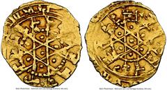 Islamic Dynasties Fatimid Fatimid. al-Mustansir (AH 427-487 / AD 1036-1094) gold 1/4 Dinar ND MS61 NGC, Siqilliya mint, A-719.1. 0.94gm. HID05401242017 © 2023 Heritage Auctions | All Rights Reserved.