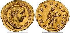 Ancients Roman Imperial Gordian III (AD 238-244). AV aureus (20mm, 5.04 gm, 2h). NGC AU 5/5 - 3/5. Rome, AD 241-243. IMP GORDIANVS PIVS FEL AVG, laureate, draped, and cuirassed bust of Gordian III rig
