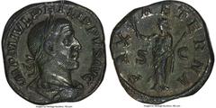 Ancients Roman Imperial Philip I (AD 244-249). AE sestertius (30mm, 21.12 gm, 1h). NGC Choice XF S 5/5 - 5/5, Fine Style. Rome. IMP M IVL PHILIPPVS AVG, laureate, draped, and cuirassed bust of Philip 