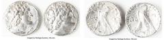 Ancients Ancient Lots ANCIENT LOTS. Greek. Ptolemaic Kingdom. Lot of two (2) AR tetradrachms. Fine, polished. Two Ptolemaic AR tetradrachms, different types. Total of two (2) coins in lot. SOLD AS IS,