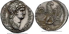 Ancients Roman Provincial SYRIA. Antioch. Nero (AD 54-68). AR tetradrachm (25mm, 15.09 gm, 11h). NGC Choice XF 5/5 - 3/5, brushed. Dated Regnal Year 10 and Caesarean Era Year 112 (AD 63/4). NEPΩN KAIΣ