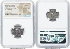 Ancients Roman Imperial Galba (AD 68-69). AR denarius (20mm, 3.38 gm, 5h). NGC Choice Fine 5/5 - 4/5. Rome, July AD 68-January AD 69. IMP SER GALBA CAESAR AVG P M, laureate head of Galba right / VIR-T