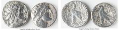 Ancients Greek ANCIENT LOTS. Greek. Ptolemaic Kingdom. Ptolemy VIII Euergetes II (Physcon) (170-116 BC). Lot of two (2) AR tetradrachms. Fine, polished. Includes: Two AR tetradrachms of Ptolemy VIII, 