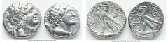 ANCIENT LOTS. Greek. Ptolemaic Kingdom. Ptolemy VI Philometor (180-145 BC). Lot of two (2) AR tetradrachms. Choice VF, polished. Includes: Two AR tetradrachms of Ptolemy VI, different types. Total of 