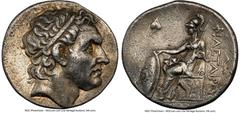 Ancients Greek PERGAMENE KINGDOM. Philetaerus (284-263 BC). AR tetradrachm (29mm, 16.78 gm, 12h). NGC Choice XF 5/5 - 2/5, Fine Style, brushed. Posthumous issue of Seleucus I, ca. 269-268 BC. Diademed