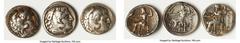 Ancients Ancient Lots ANCIENT LOTS. Greek. Macedonian Kingdom. Alexander III the Great (336-323 BC). Lot of three (3) AR tetradrachms. VG-Fine. Includes: Three Macedonian tetradrachms of Alexander III