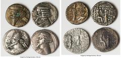 Ancients Ancient Lots ANCIENT LOTS. Greek. Parthian Kingdom. Lot of four (4) AR tetradrachms. Fine-Choice VF, graffiti. Includes: Four AR tetradrachms, various rulers and types. Total of four (4) coin