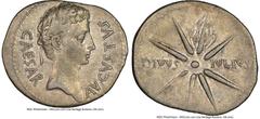 Ancients Roman Imperial Augustus (27 BC-AD 14). AR denarius (21mm, 3.59 gm, 5h). NGC XF 4/5 - 4/5. Spanish mint (Caesaraugusta?), 19-18 BC. CAESAR-AVGVSTVS, head of Augustus right, wreathed with oak /