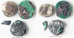 Ancients Ancient Lots ANCIENT LOTS. Greek. Attica. Athens. Lot of three (3) AR/AE tetradrachms. Poor-Fine, core visible. Includes: Three AR/AE fourée tetradrachms. Total of three (3) coins in lot. SOL
