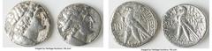 Ancients Ancient Lots ANCIENT LOTS. Greek. Ptolemaic Kingdom. Ptolemy VIII Euergetes II (Physcon) (170-116 BC). Lot of two (2) AR tetradrachms. Fine-VF, polished. Includes: Two AR tetradrachms of Ptol