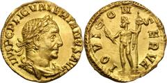 Valerian I. 253-260 AD. Aureus, 2.72g (6h). Rome. Obv: IMP C P LIC VALERIANVS AVG Bust laureate, draped, cuirassed right, seen from front. Rx: IOVI CON - SERVA Jupiter standing left holding thunderbol