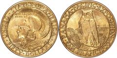 Commemorative Gold 1915-S $50 Panama-Pacific 50 Dollar Round MS65+ NGC. Minerva, the Roman goddess of wisdom, is often depicted with an owl by her side. The association between Minerva and her owl has
