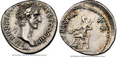 Ancients Roman Imperial Nerva (AD 96-98). AR denarius (18mm, 3.67 gm, 6h). NGC XF 3/5 - 3/5. Rome, AD 97. IMP NERVA CAES AVG-P M TR P COS III P P, laureate head of Nerva right / FORTVNA-P R, Fortuna s