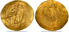 Ancients Byzantine John III Ducas-Vatatzes, Empire of Nicaea (AD 1221/2-1254). AV hyperpyron (30mm, 4.34 gm, 6h). NGC (photo-certificate) Choice XF 5/5 - 1/5, graffiti, damage. Magnesia. IC-XC (barred