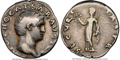 Ancients Roman Imperial Otho (January-April AD 69). AR denarius (18mm, 3.40 gm, 6h). NGC Fine 4/5 - 3/5, brushed. Rome. IMP OTHO CAESAR AVG TR P, bare, bewigged head of Otho right / SECVR-I-TAS P R, S
