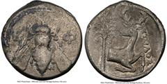 Ancients Greek IONIA. Ephesus. Ca. 4th century BC. AR tetradrachm (23mm, 12h). NGC Choice Fine. Ca. 380-370 BC. Zoilus, magistrate. E-Φ, bee with straight wings seen from above / ZΩIΛOΣ, forepart of s